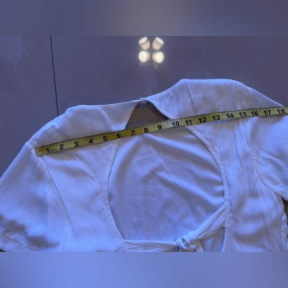 lulus dress small NWT made with love Low Round neck Open Back waistline White - Picture 11 of 16